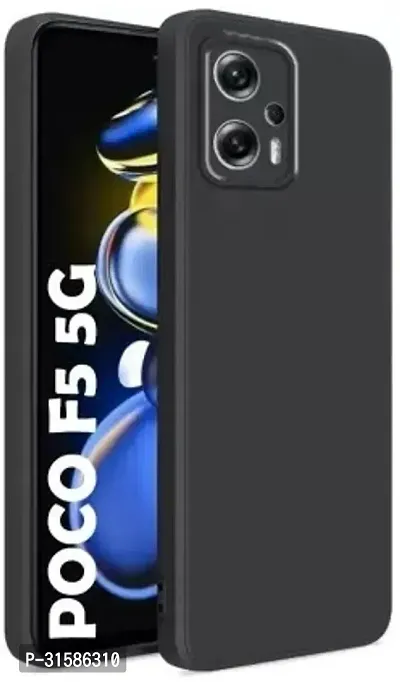 Caseline Back Cover for POCO F5 5G Poco F5 Black Shock Proof Silicon Pack of 1