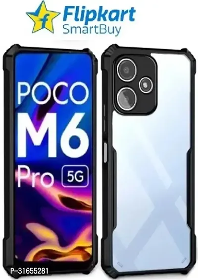 Flipkart SmartBuy Back Cover for POCO M6 Pro 5G POCO M6 Pro Black Grip Case Pack of 1-thumb0