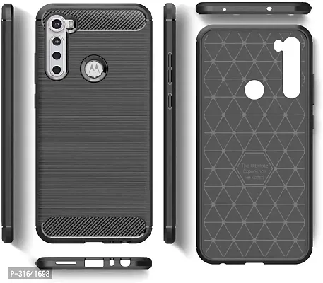 Caseline Back Cover for Motorola Moto One Fusion Plus Moto One Fusion Plus Black Grip Case Pack of 1