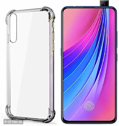 Caseline Back Cover for VIVO V15 PRO Transparent Grip Case Silicon Pack of 1-thumb0