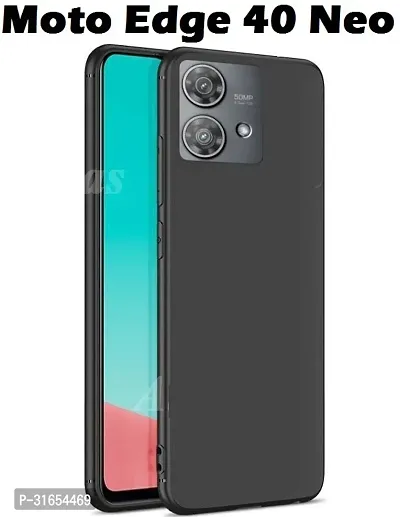 Caseline Back Cover for Motorola Moto Edge 40 Neo 5G Motorola Edge 40 Neo 5G Moto Edge 40 Neo 5GCND Black Grip Case Silicon Pack of 1-thumb0