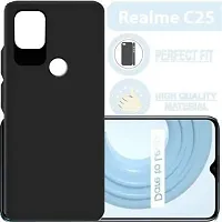 Caseline Back Cover for Realme c25 Black Grip Case Pack of 1-thumb2