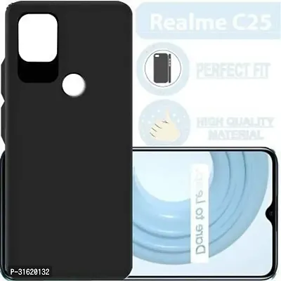 Caseline Back Cover for Realme c25 Black Grip Case Pack of 1-thumb3