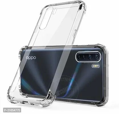 Caseline Back Cover for Oppo F15 Transparent Grip Case Silicon Pack of 1