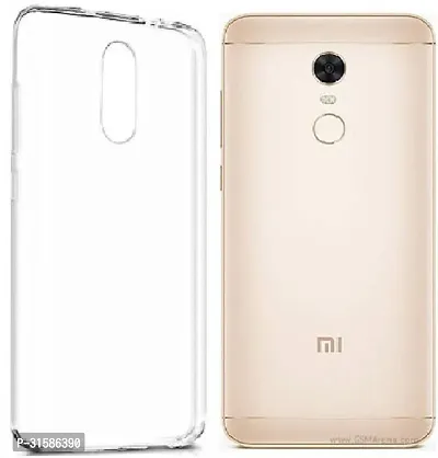 Caseline Back Cover for Mi Redmi Note 5 Transparent Silicon Pack of 1-thumb0