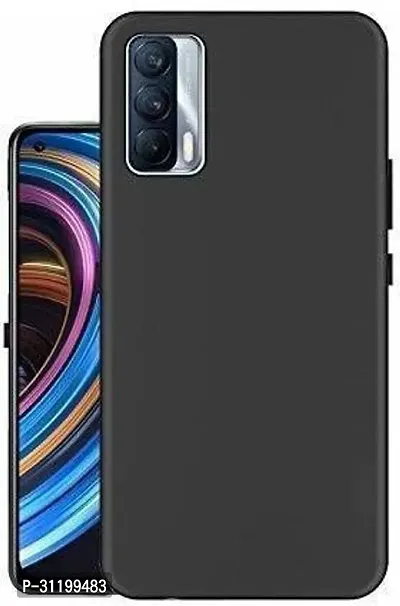 Caseline Back Cover for Realme X7 Black Grip Case Silicon Pack of 1-thumb0