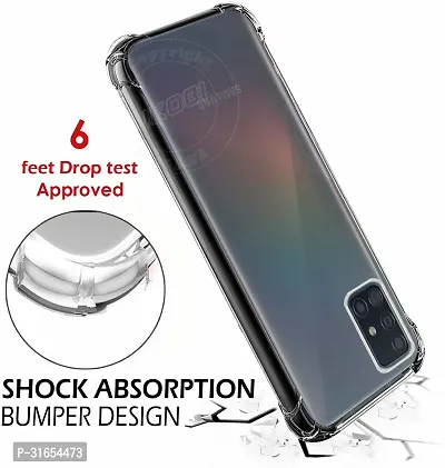 Caseline Back Cover for Samsung Galaxy A71 Transparent Grip Case Silicon Pack of 1-thumb3