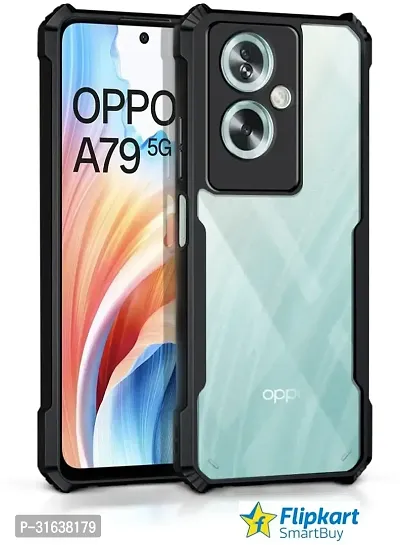 Flipkart SmartBuy Back Cover for OPPO A79 5G Black Transparent Pack of 1-thumb0