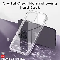 Caseline Back Cover for Apple iPhone 15 Pro Max iPhone 15 Pro MaxBMTP Transparent Grip Case Pack of 1-thumb1