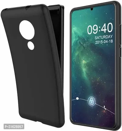 Caseline Back Cover for Nokia 7.2 Black Grip Case Silicon Pack of 1-thumb0