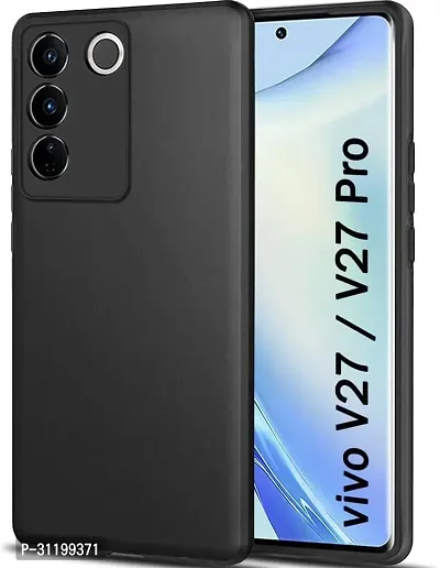 Caseline Back Cover for Vivo V27 5GVivo V27vivo V27 Pro 5G VIVO V27 PRO 5G VIVO V27 PRO CND Black Grip Case Silicon Pack of 1-thumb0