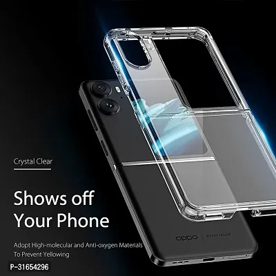 Caseline Back Cover for OPPO Find N2 Flip Transparent Grip Case Pack of 1-thumb2