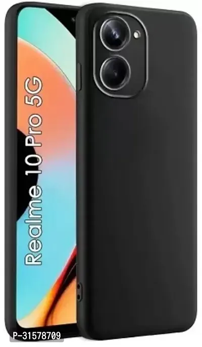 Caseline Back Cover For Realme 10 Pro Realme 10 Pro 5G Realme 10 Pro 5G Black Grip Case Silicon Pack Of 1-thumb0