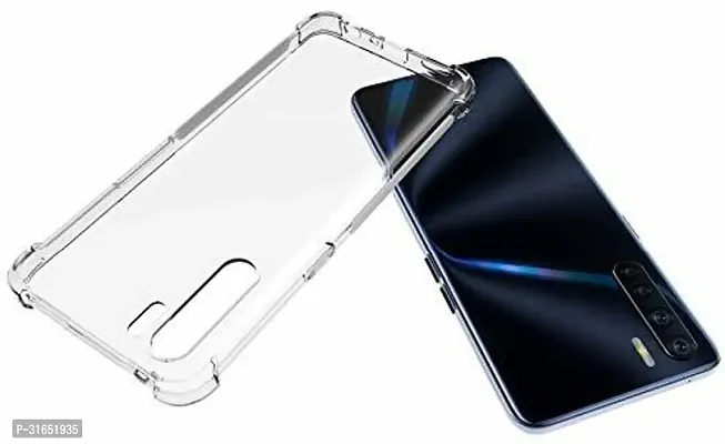 Caseline Back Cover for Oppo F15 Transparent Grip Case Silicon Pack of 1