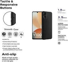 Caseline Back Cover for vivo Y100 vivo Y100 5GVivo Y100 5G VIVO Y100A VIVO Y100A 5G Black Grip Case Silicon Pack of 1-thumb1