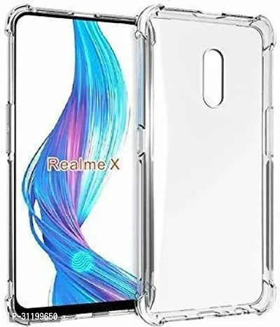 Caseline Back Cover for Realme X Transparent Grip Case Silicon Pack of 1