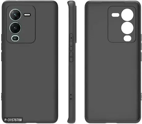 Caseline Back Cover For Vivo V25 Pro Vivo V25 Pro 5G Vivo V25 Pro Vivo V25 Pro 5G Black Grip Case Silicon Pack Of 1-thumb0