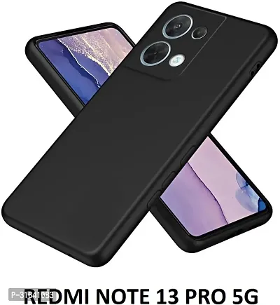 Caseline Back Cover for REDMI Note 13 Pro 5G REDMI Note 13 Pro Black Grip Case Silicon Pack of 1