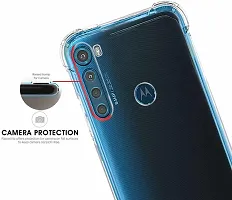 Caseline Back Cover for motorola one fusion plus Transparent Grip Case Pack of 1-thumb2