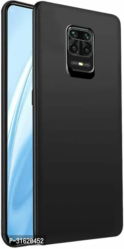 Caseline Back Cover for Redmi Note 9 Pro Black Grip Case Silicon Pack of 1-thumb0