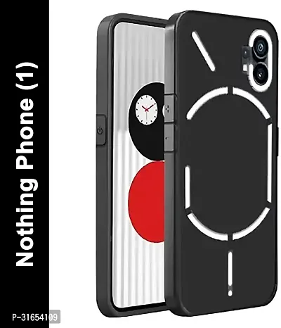 Caseline Back Cover for Nothing Phone 1 Nothing Phone 1 Nothing Phone 1 Black Grip Case Silicon Pack of 1-thumb0