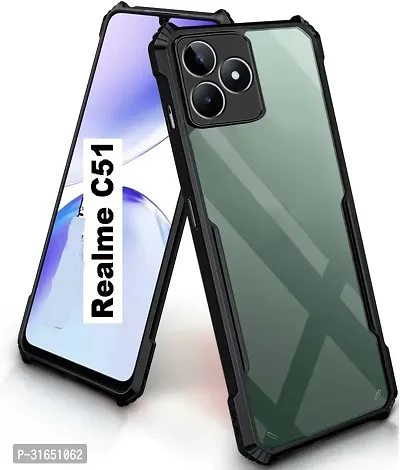 Caseline Back Cover for Realme C51 realme C51IP Black Grip Case Pack of 1