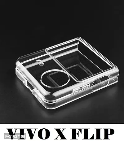 Caseline Back Cover for Vivo X Flip Transparent Pack of 1-thumb0