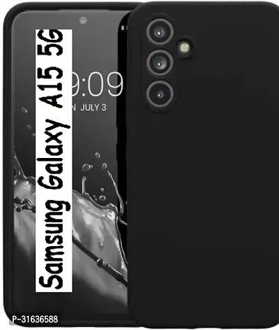 Caseline Back Cover for Samsung Galaxy A15 5G Samsung Galaxy A15 Black Silicon Pack of 1