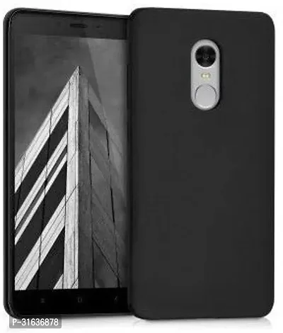 Caseline Back Cover for Mi Redmi Note 4 Black Grip Case Silicon Pack of 1-thumb0