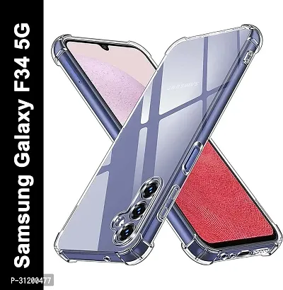 Caseline Back Cover for Samsung Galaxy F34 5GBMTP Transparent Grip Case Pack of 1-thumb0