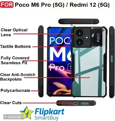 Flipkart SmartBuy Back Cover for POCO M6 Pro 5G Black Grip Case Pack of 1-thumb3