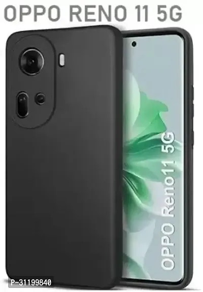 Caseline Back Cover for Oppo Reno 11 5G Oppo Reno 11 CND Black Grip Case Silicon Pack of 1-thumb0