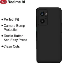 Caseline Back Cover for REALME 9I 5G REALME 9i 5G REALME 9i Black Grip Case Silicon Pack of 1-thumb2