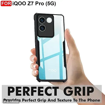 Caseline Back Cover for iQOO Z7 Pro/Vivo T2 Pro 5GIP Black Grip Case Pack of 1-thumb2