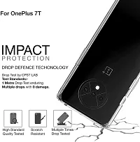 Caseline Back Cover for Oneplus 7T Transparent Grip Case Silicon Pack of 1-thumb2