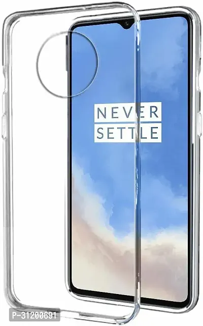 Caseline Back Cover for Oneplus 7T Transparent Grip Case Silicon Pack of 1-thumb0