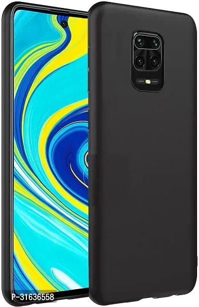 Caseline Back Cover for Redmi Note 9 Pro  Redmi Note 9 Pro Max Black Grip Case Silicon Pack of 1-thumb0