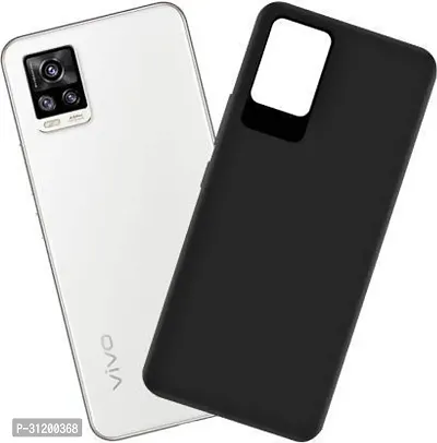 Caseline Back Cover for Vivo V20 Black Grip Case Silicon Pack of 1-thumb0