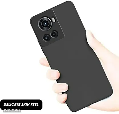 Caseline Back Cover for 1+ 10R 5G OnePlus 10R OnePlus 10R 5G Black Grip Case Silicon Pack of 1-thumb2