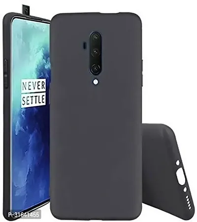 Caseline Back Cover for Oneplus 7T Pro Black Grip Case Silicon Pack of 1-thumb0