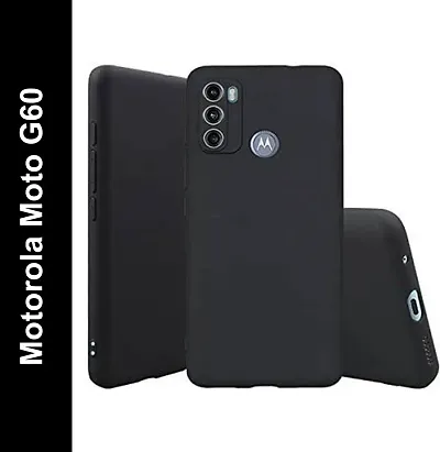 CELZO 4 Sides Full Protection Silicon Back Cover Case for Motorola Moto G40 - {Black}