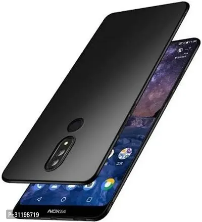 Caseline Back Cover for Nokia 6.1 Plus Black Grip Case Silicon Pack of 1