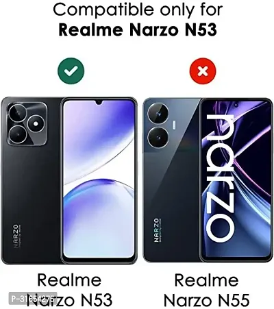 Caseline Back Cover for Realme Narzo N53 Realme C53 Narzo N53 C53 Realme Narzo N53 CND Black Shock Proof Silicon Pack of 1-thumb2