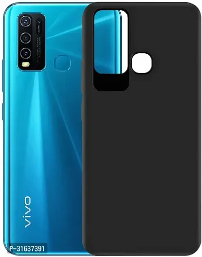 Caseline Back Cover for VIVO Y50 Black Grip Case Pack of 1-thumb0