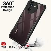 Caseline Back Cover for vivo T3x 5G vivo T3x IP Transparent Grip Case Pack of 1-thumb2