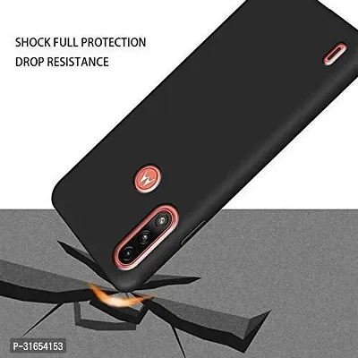 Caseline Back Cover for MOTOROLA MOTO E7 POWER Black Grip Case Pack of 1-thumb2