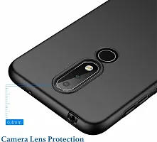 Caseline Back Cover for Nokia 6.1 Plus Black Grip Case Silicon Pack of 1-thumb1