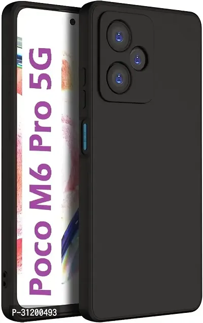 Caseline Back Cover for POCO M6 Pro 5G POCO M6 Pro CND Black Grip Case Silicon Pack of 1