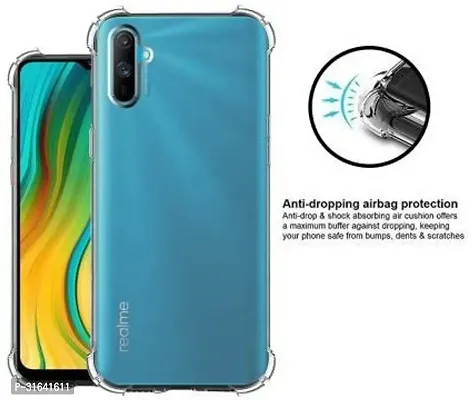 Caseline Back Cover for Realme C3 Transparent Grip Case Pack of 1-thumb3