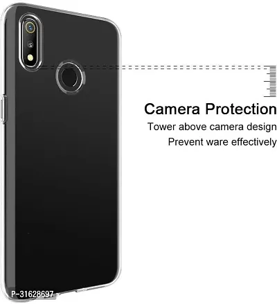 Caseline Back Cover for Realme 3 Realme 3i Transparent Grip Case Silicon Pack of 1-thumb2